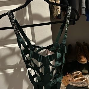 Emerald green one piece lingerie